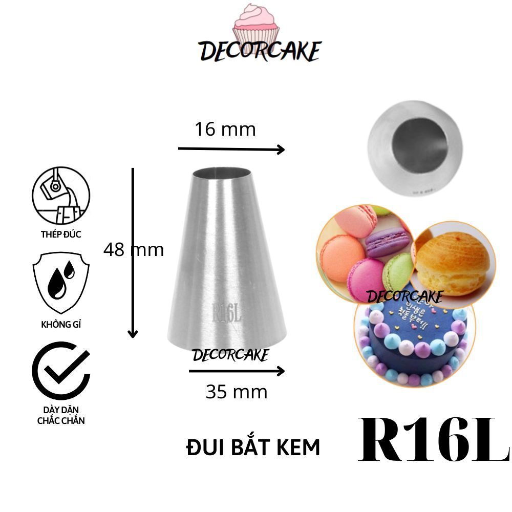 Round tip R16L (16mm), Large round tip, Cookie tip, stainless steel ...