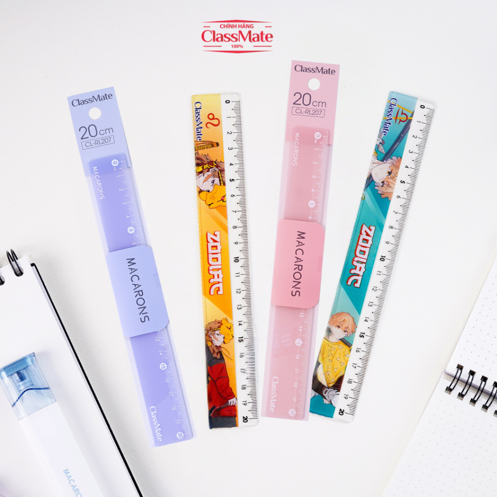 CLASSMATE 20cm Ruler with Zodiac Macaron Print, High Quality Plastic ...