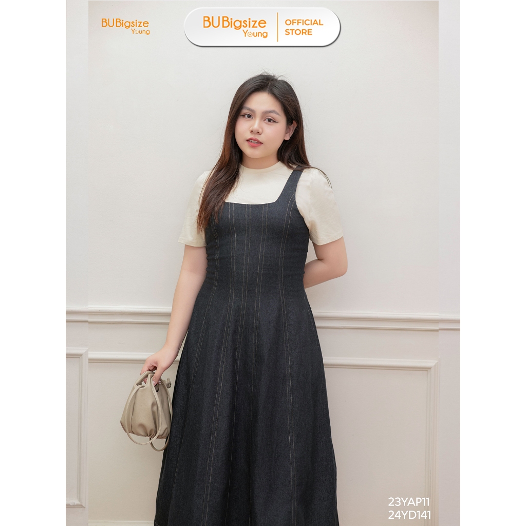 Bigsize long slim Jeans camisole dress – 24YD141 - [BU Bigsize Young ...