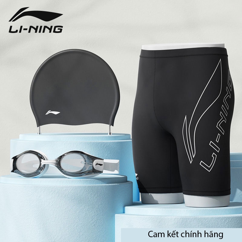 Li ning Men s Swimming Trunks Half Sleeve LOGO LINING Men s Swimming Trunks LINING Swimming Trunks for Men