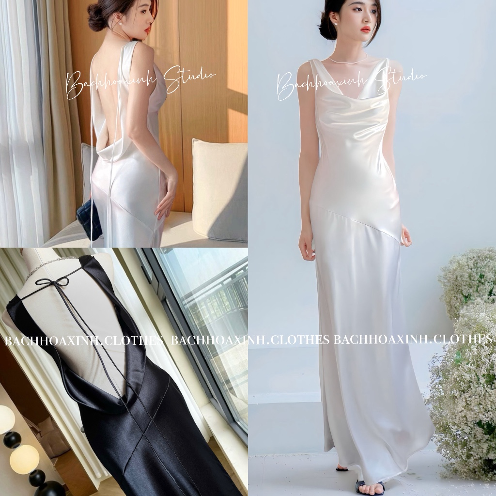 Strapless Asymmetrical Fishtail Maxi Dress with Flowing Ribbons Evening Dresses