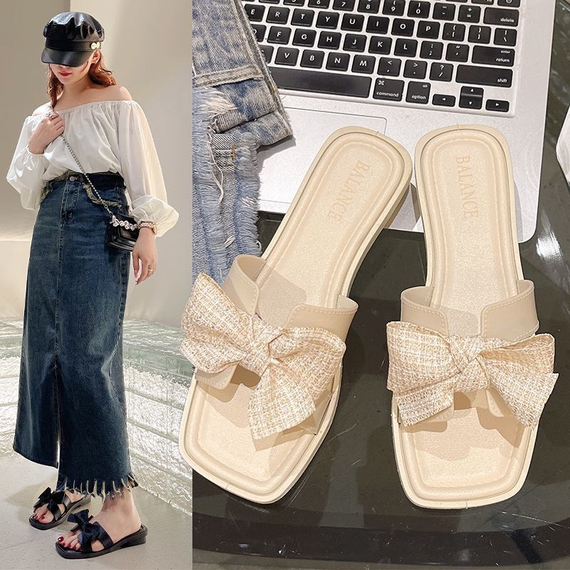 Women's H-shaped strappy sandals with bows DL057, stylish and ...