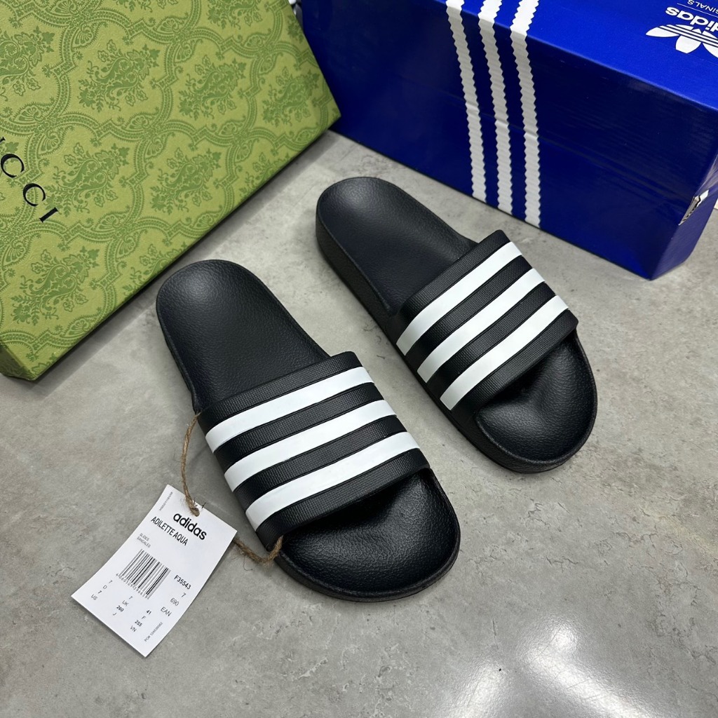 Adidas men s sandals Latest model Hot 2023 adidas sandals with glued straps soft rubber sole sporty shape waterproof and anti foot odor