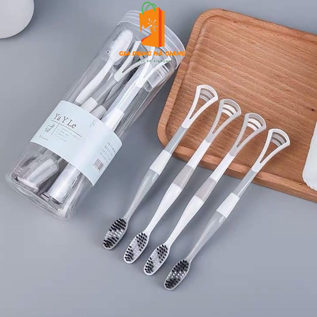 2-headed toothbrush box with tongue scraper, box of 8 | Shopee Philippines