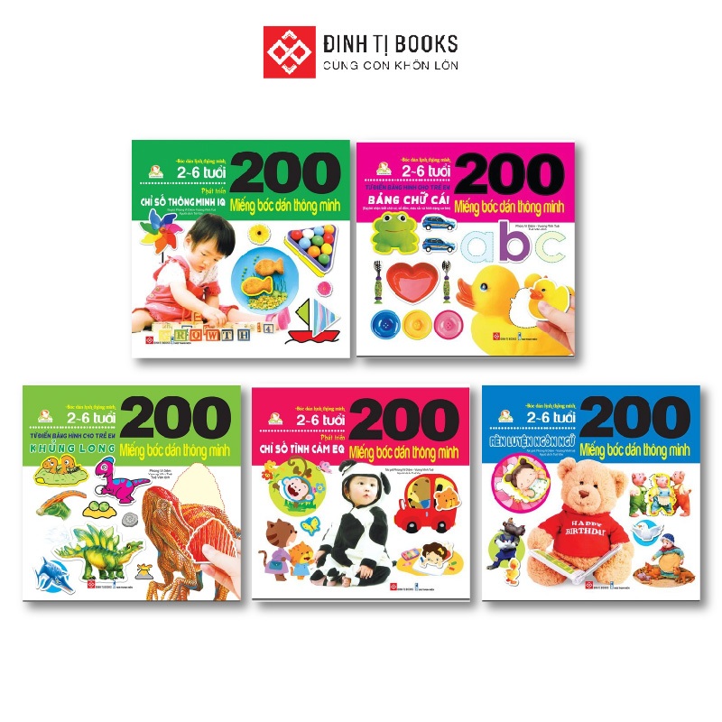 Book - 200 smart stickers - For children from 2 - 6 years old - Dinh Ti ...