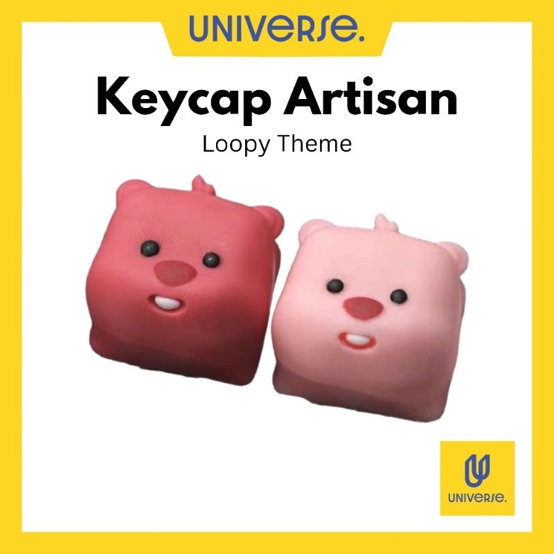 Keycap loopy Lobo Cute loopy Bear keycap Round Cap Mechanical Keyboard ...