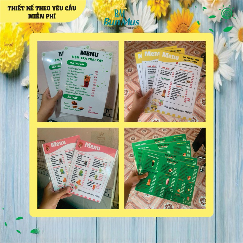 Menu Printing Design On Request A5, A4 PLASTIC BUNMUS GIFT| Free Design ...