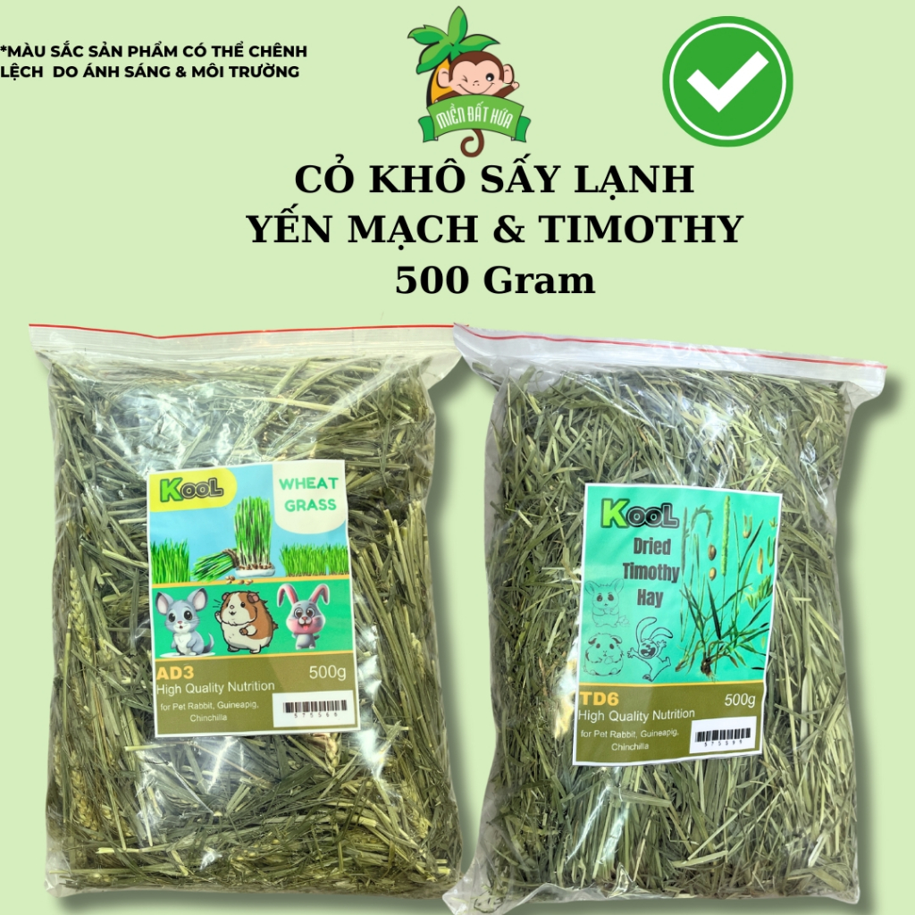 Rabbit Food, Bug ColdDried Grass Oats And Timothy 500gram Bag
