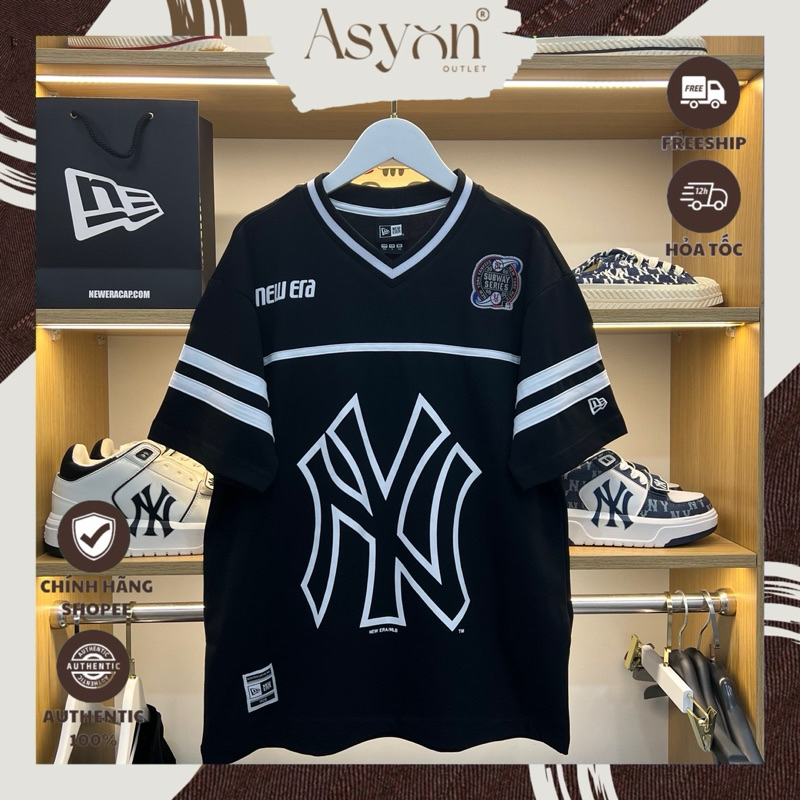 (Auth) New Era x MLB NY Jersey Oversize Subway Series Black | Code ...