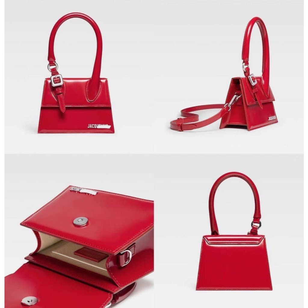Glossy Leather Jac Bag size 17 High Strap Best Version 2024 hot trend