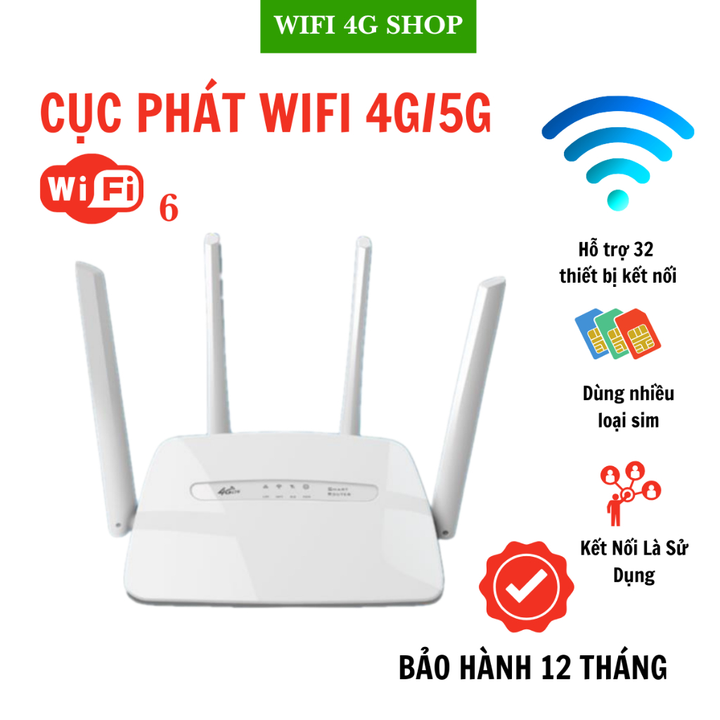 WiFi Router from 4G 5G Sim Z1000 4 Antennas 300Mbps Speed Supports 32 ...