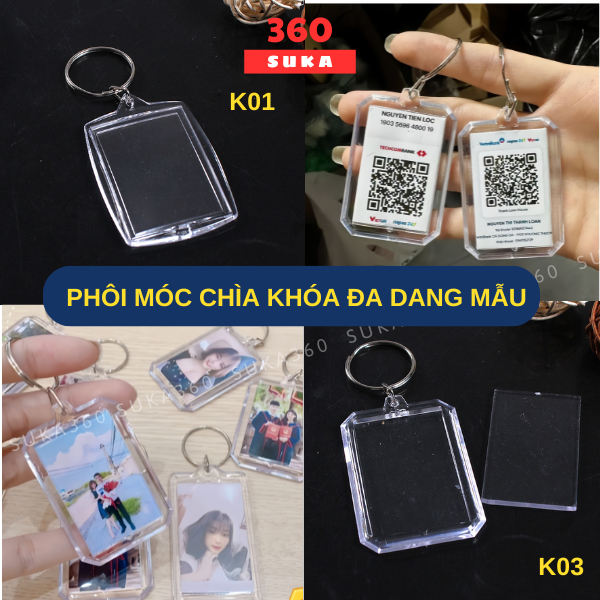Qr code key chain, QR key chain blank made of transparent mica ...