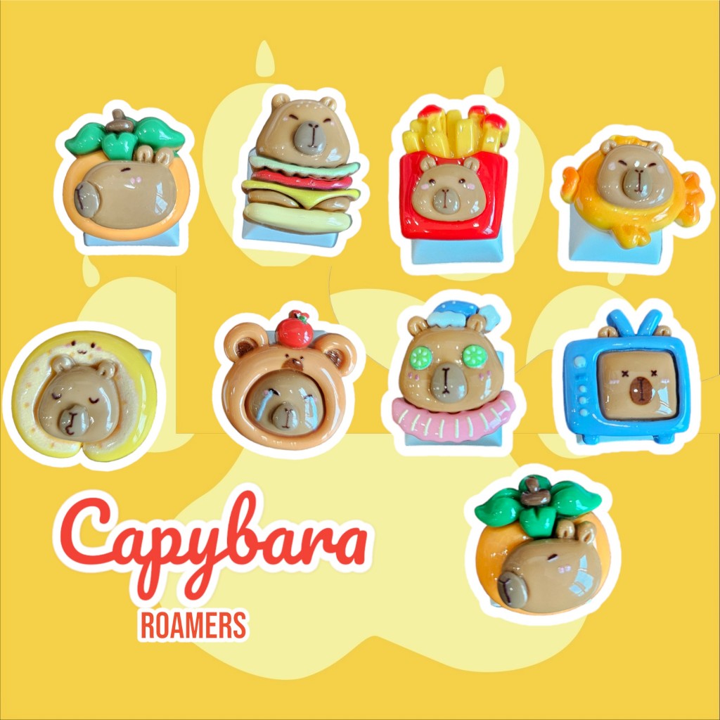 Keycap CAPYBARA SUPER CUTE ROYAL MOUSE WAR ODD MECHANICAL KEYS | Shopee ...