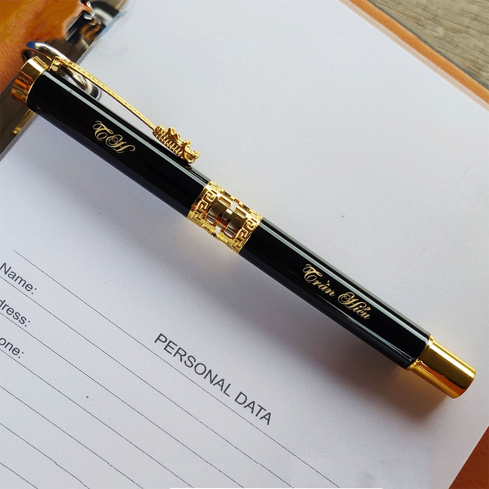 [GIVE BOX] High-quality signature pen with engraved name, metal ...