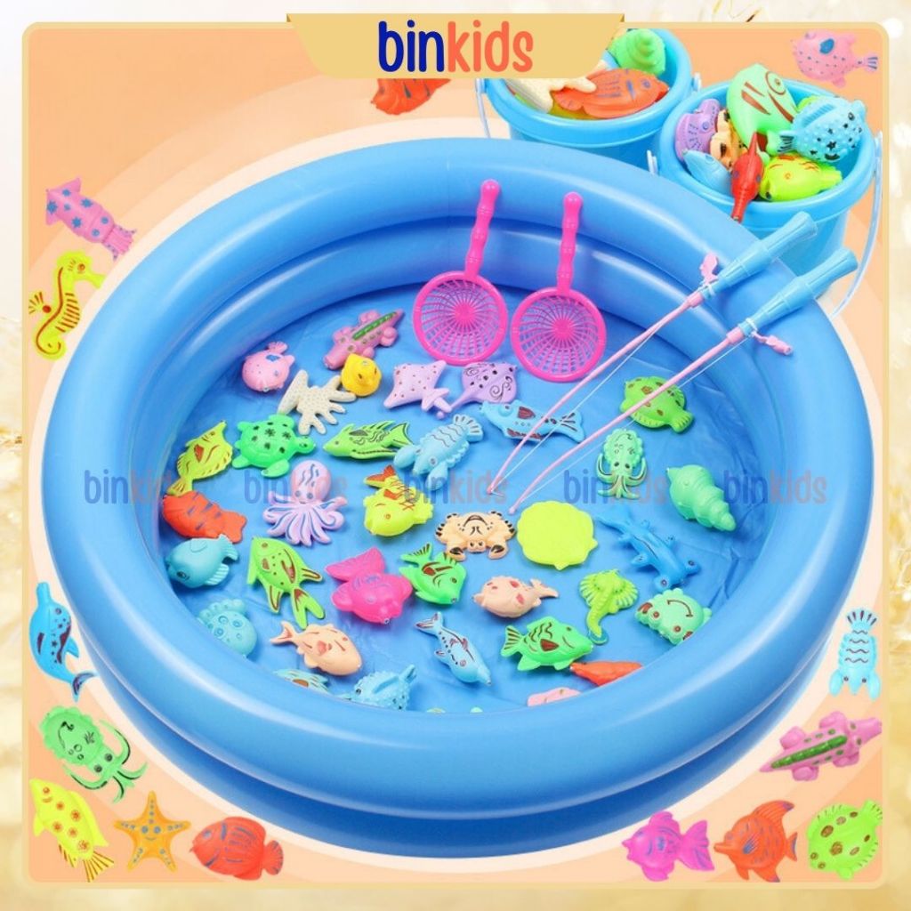 Fishing toys - Inflatable fishing set for children includes 42ct tank ...