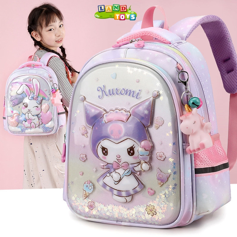 Kuromi Humpback School Backpack, Rabbit Pearl, Cute Hello Kitty - bag ...