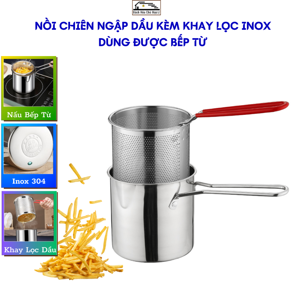 Deep Fryer with 304 Stainless Steel Frying Basket for All Types of