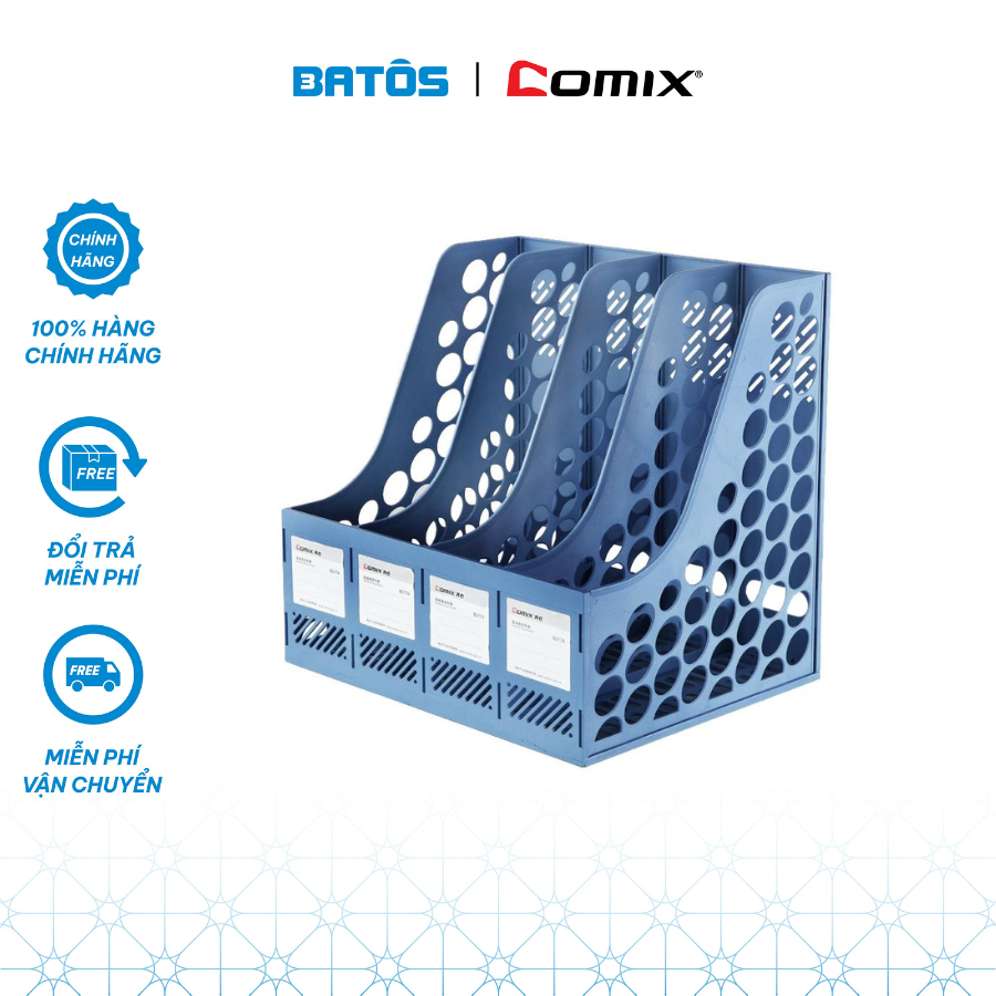 Comix B2174 4-Compartment Plastic Beveled File - Diagonal File / 4 ...