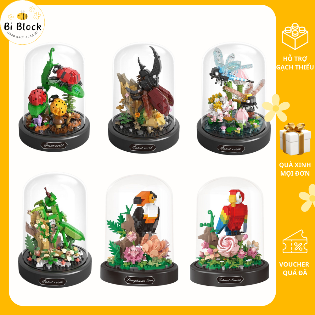 World of Insects Tropical Birds building blocks assembly set Unique ...