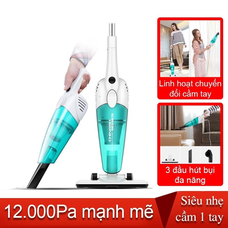 Deerma DX118C / DX115C corded handheld vacuum cleaner 2 in 1 with 3