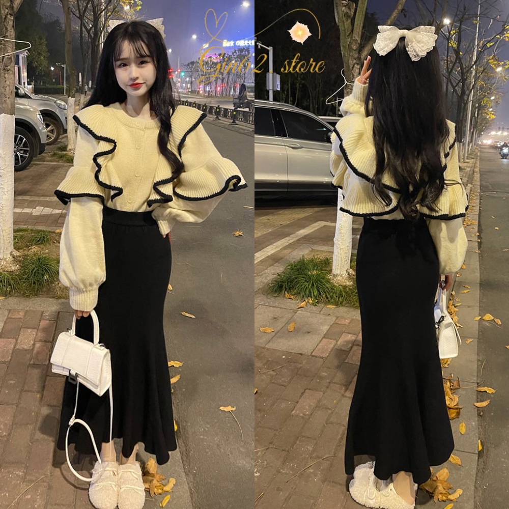 Women's clothing Set - Soft women's blouse mixed with super pretty ...