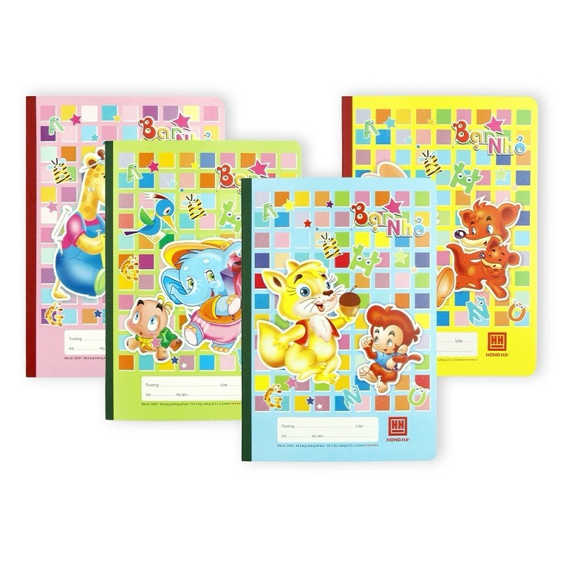4-panel notebook 48 pages School Hong Ha 0509 I Grade 1 handwriting ...