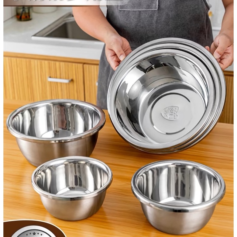 Combo of 5 304 Stainless Steel Pots of All Sizes, Thick and Beautiful ...