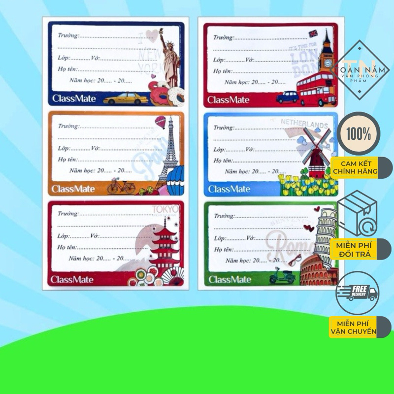 CLASSMATE Notebook Labels - NT204 (Set of 15 labels) | Shopee Philippines