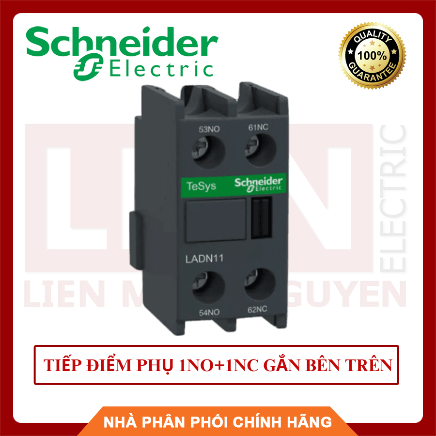 Schneider Sub Contact 1NO+1NC For contactor Mounted Above LADN11 ...