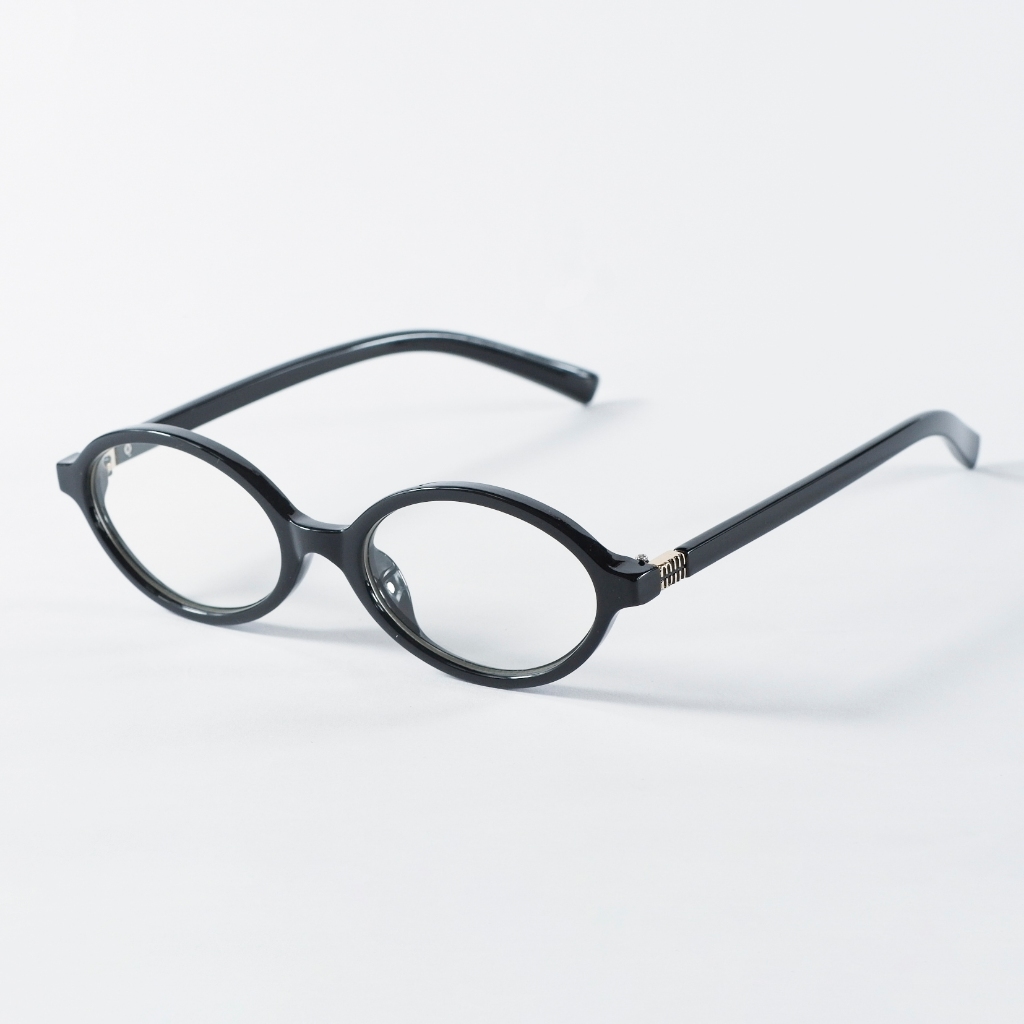 Fake oval glasses clearance