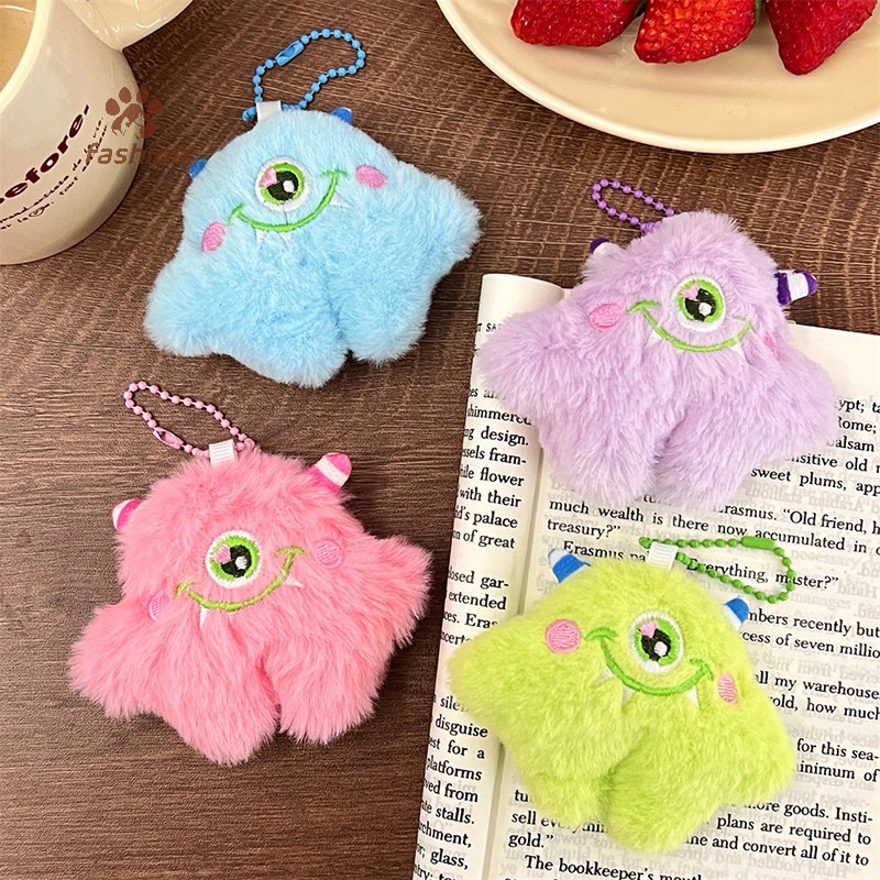 Cute monster fur keychain, large 11cm | Shopee Philippines