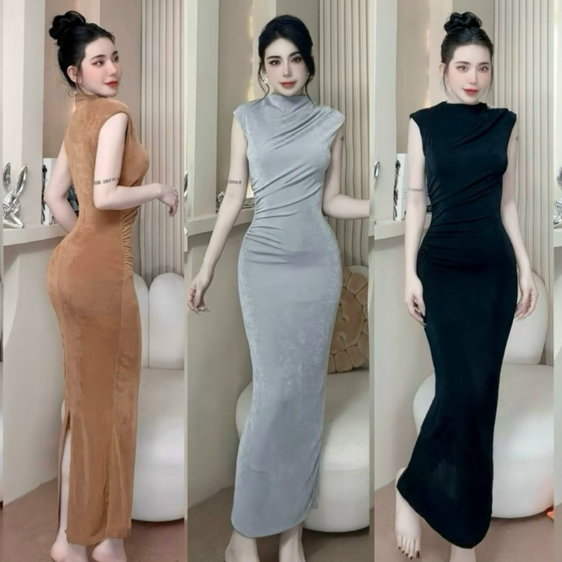Party Body Dress Luxury Midi Long Design (Standard Model Wear-Standard ...
