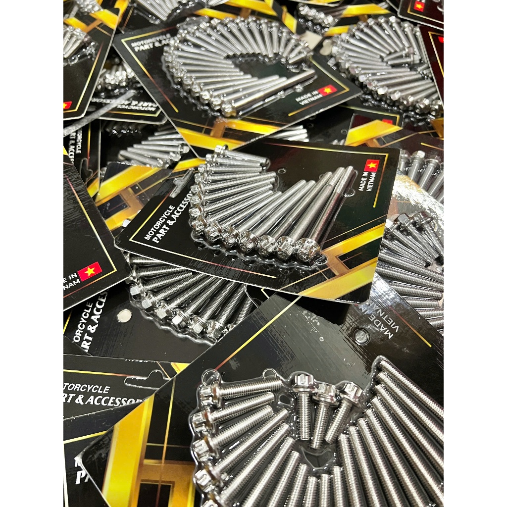 Combo of WAVE RSX engine block screws (17 screws) salaya 6mm cutting ...