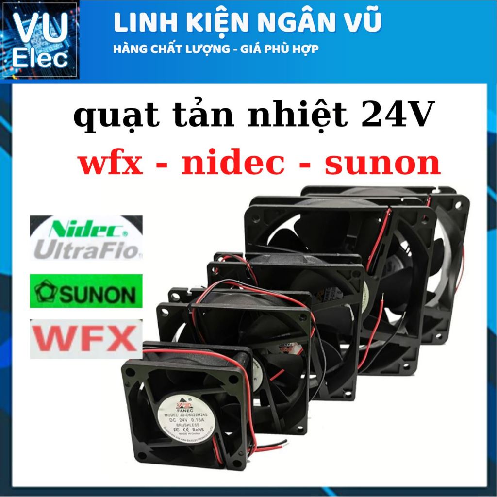 24v Radiator Fans 4x4, 6x6, 8x8, 12x12CM, 24V Cooling Fans of all types ...