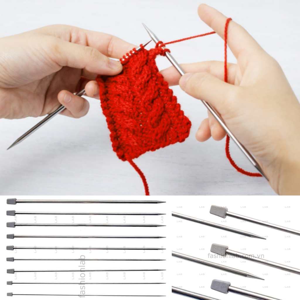 Stainless aluminum knitting needles in many sizes (bag) 0104 Shopee