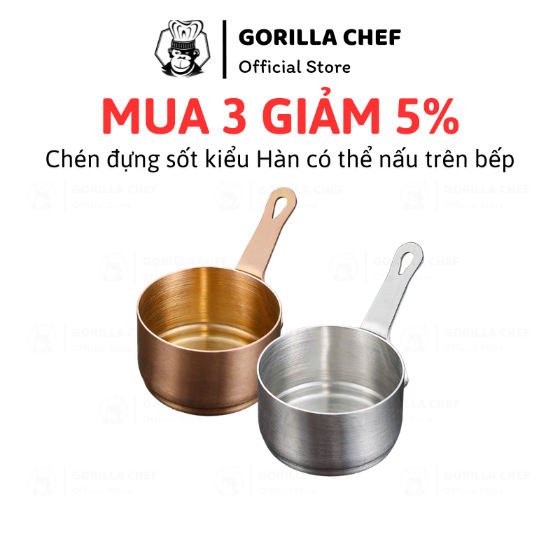 Gorilla Chef 60-100ml Korean-style mini sauce pan made of 304 stainless ...