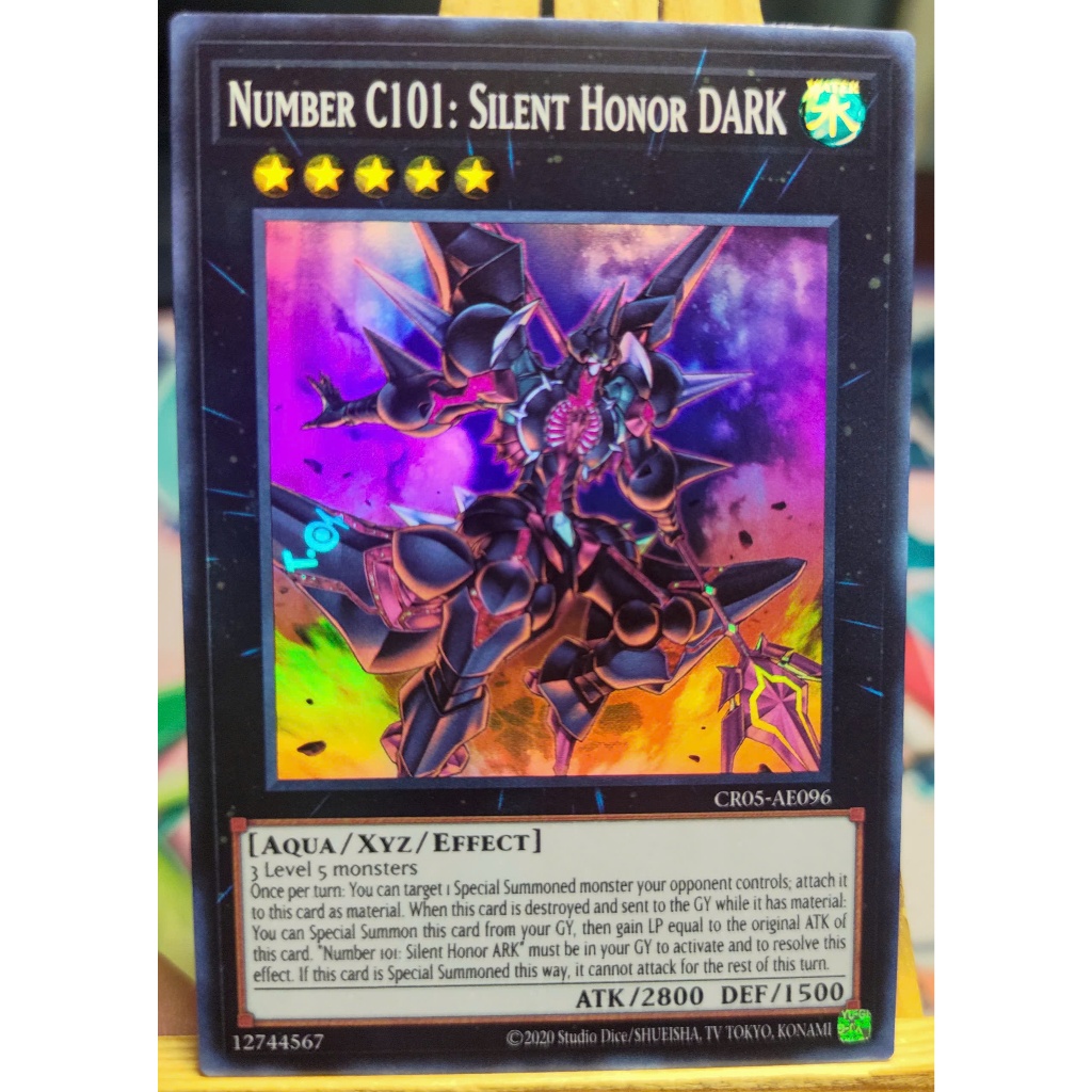 [KW2 Yugioh] [EN-AE] Card CR05-AE096 Number C101: Silent Honor DARK ...
