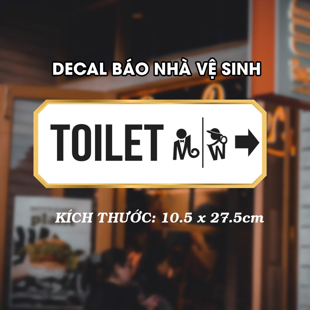 Toilet Sign Decal Toilet Panel Decal, WC - Toilet Decor Sticker for ...