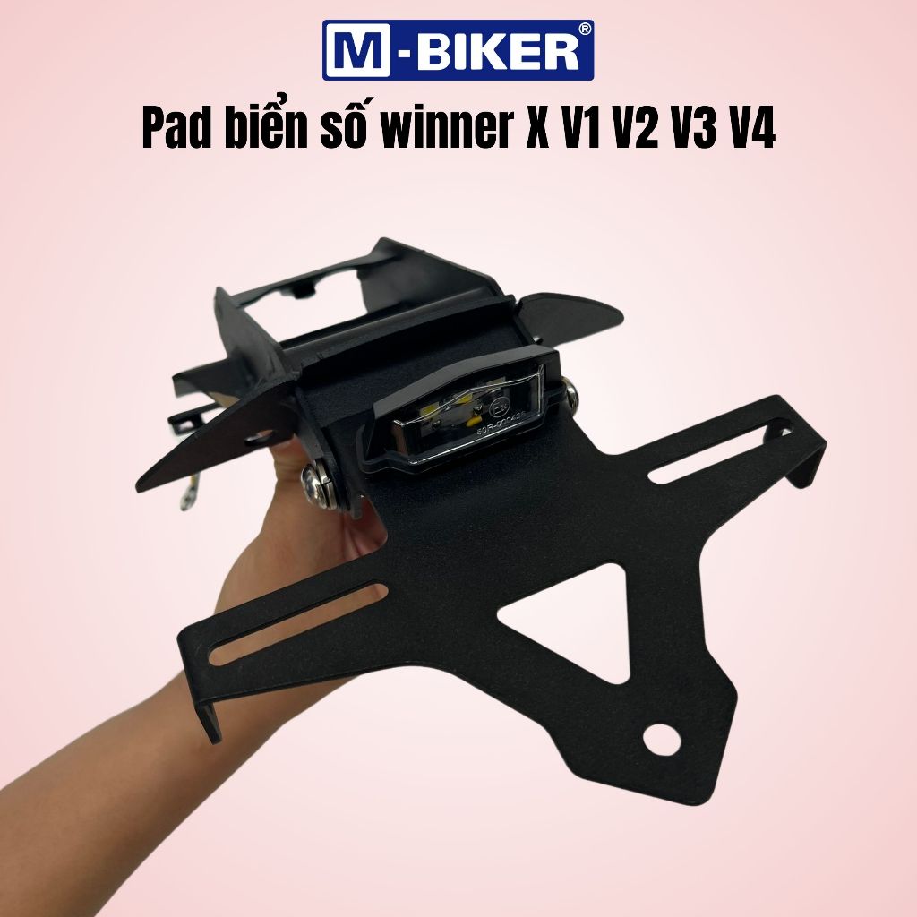Winner X V1 V2 V3 V4 license plate Pad, 2-way folding, with LED light ...