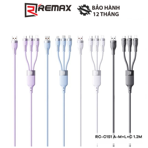 REMAX RC-C151 Max 15W 3 in 1 Multifunctional Charging Cable USB Port to ...