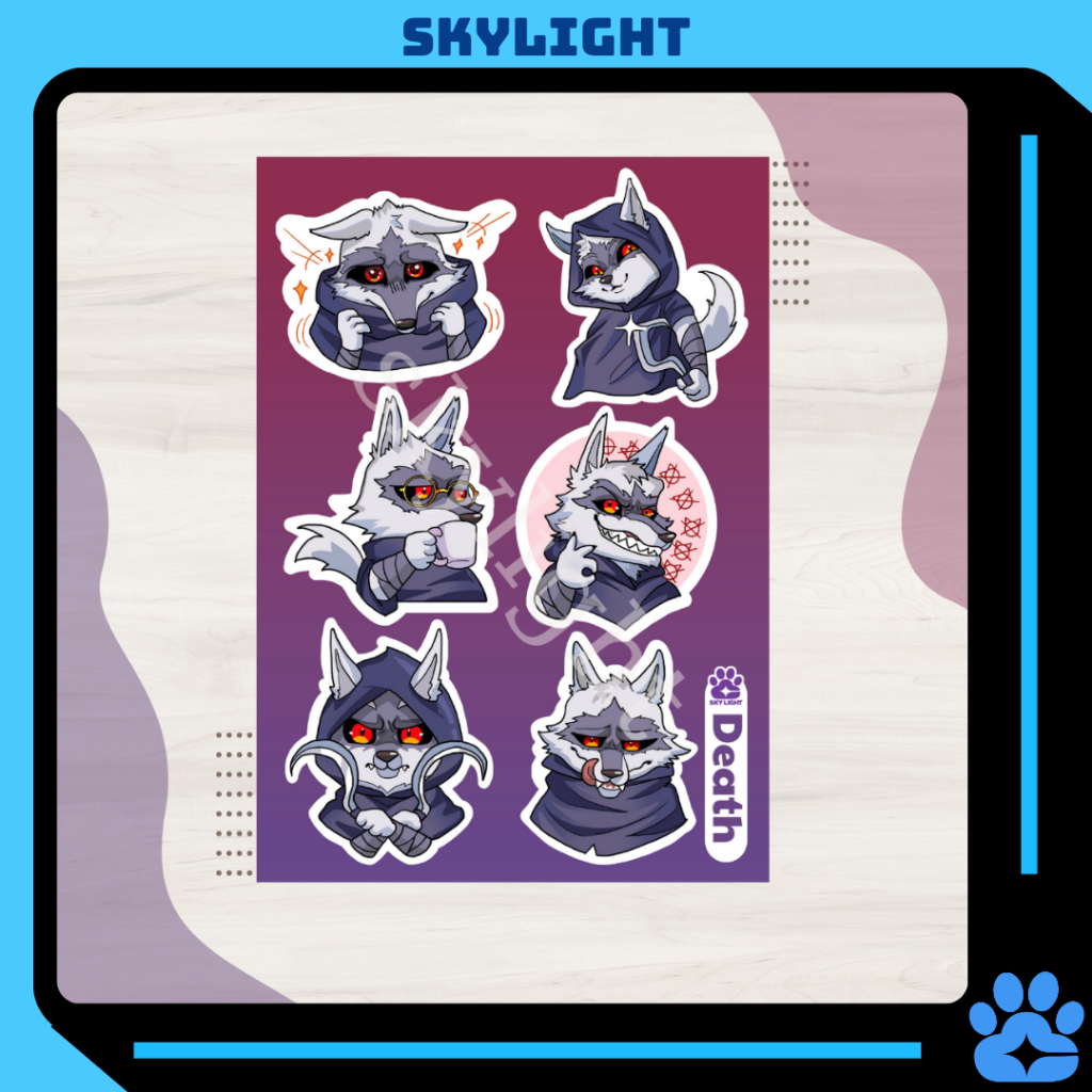 No.14 DEATH - Sticker Furry Sheet A6 Waterproof Decal | Shopee Philippines