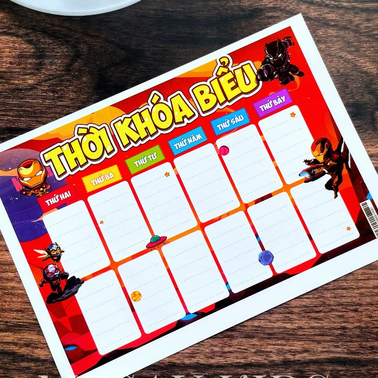 Adhesive Timetable CAPYBARA - LOOPY - KUROMI - SIZE A5 MESAUKIS ...