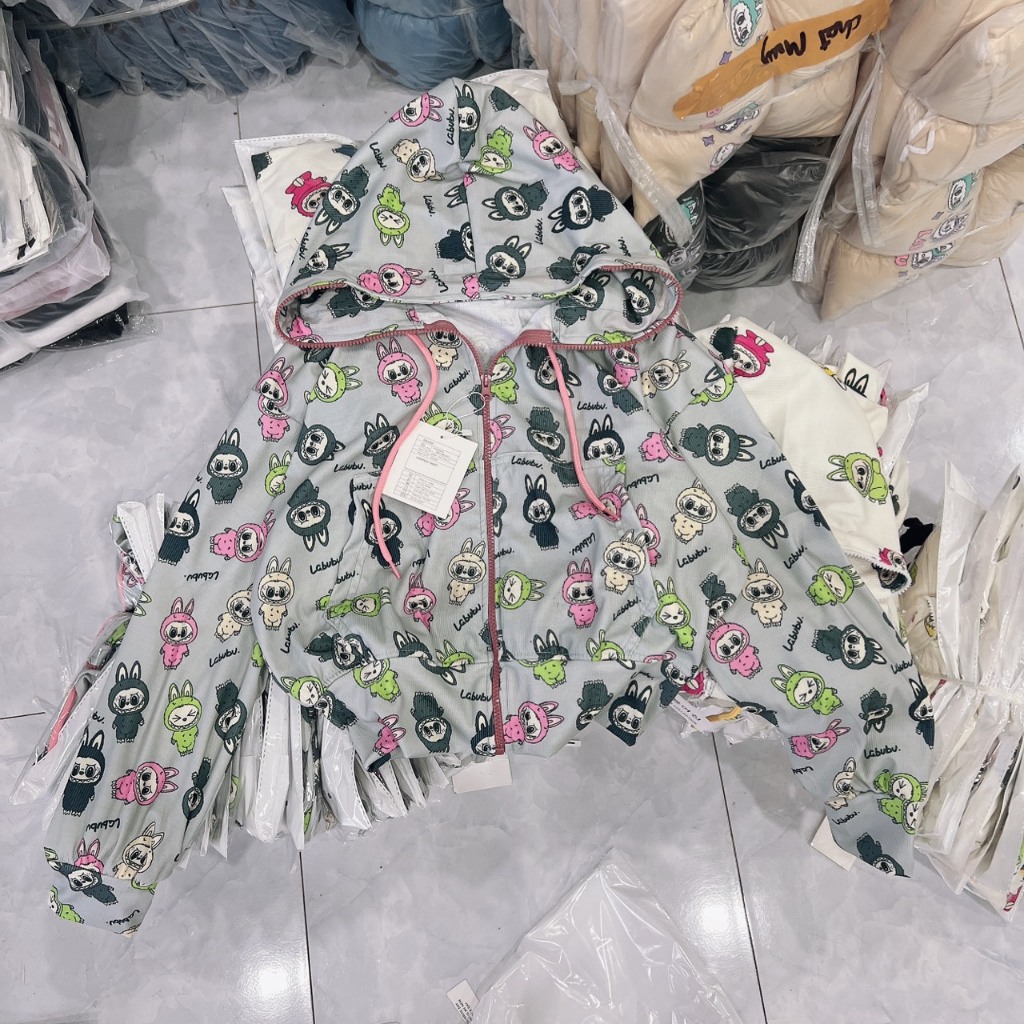 LABUBU Jacket with Multi-Colored Pattern in Velvet Wool with Inside ...