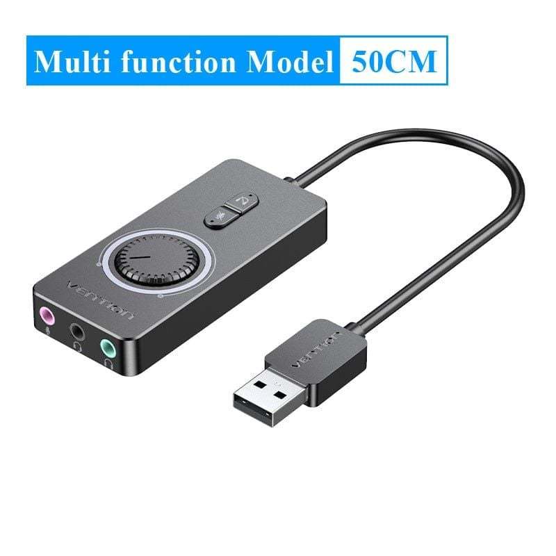 VENTION CDR USB to 3.5mm Audio Expansion Card (With Volume Control ...