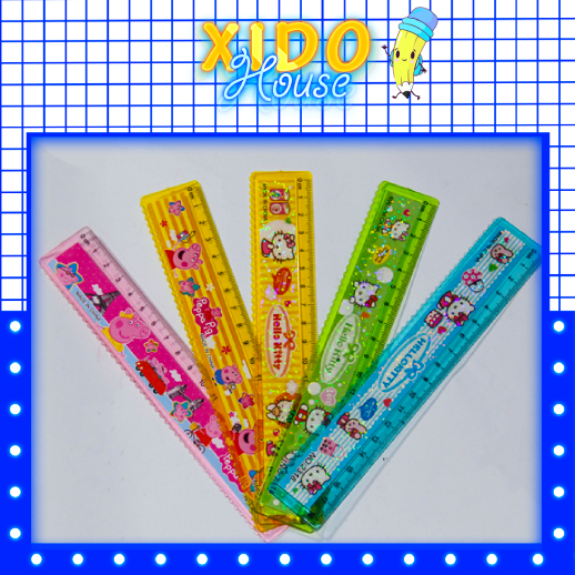 Hard plastic technical drawing ruler with cute cartoon characters for ...