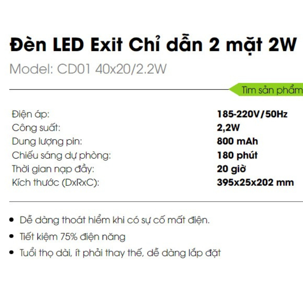Led Exit Light Indicating Dawn, LED Exit Light Indicating 1 Side 2W ...