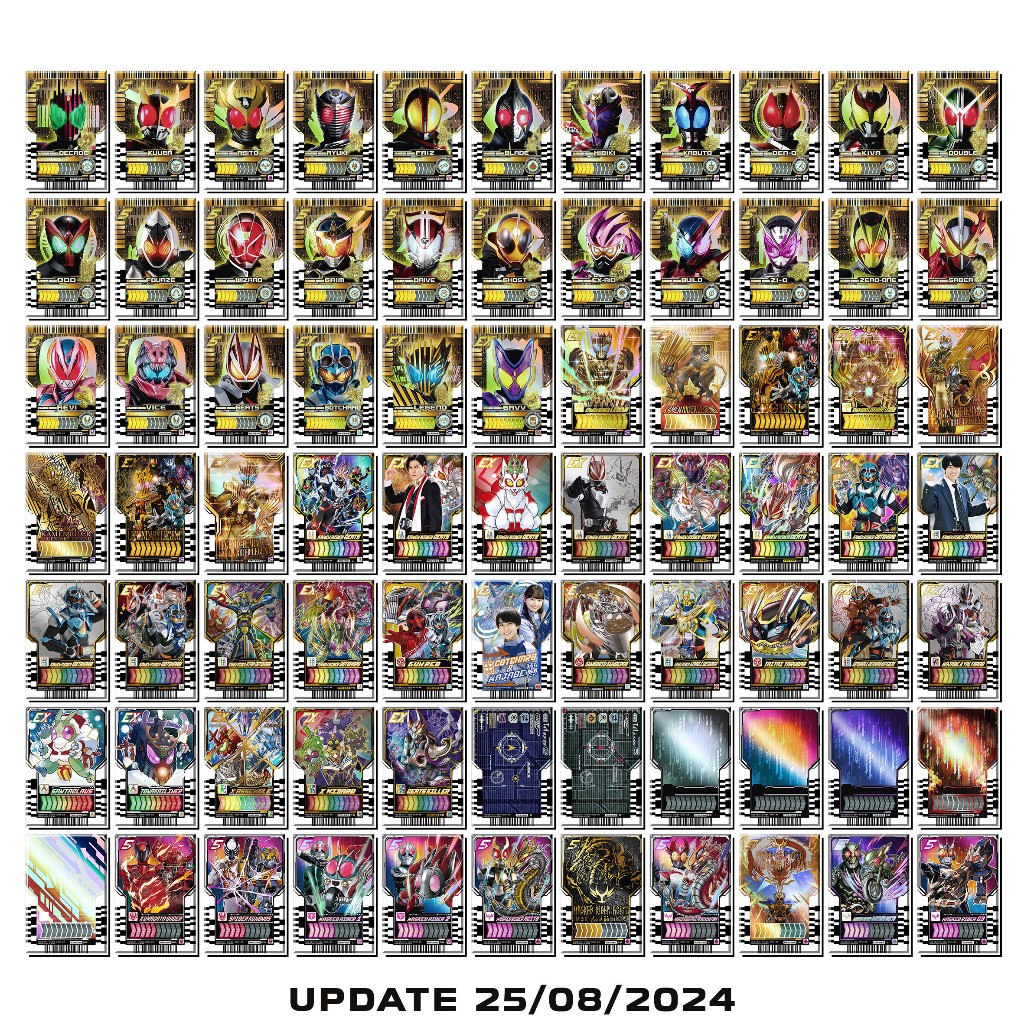 [7-Color Reflective Exclusive] Kamen Rider Gotchard Cards - Ride Chemy ...