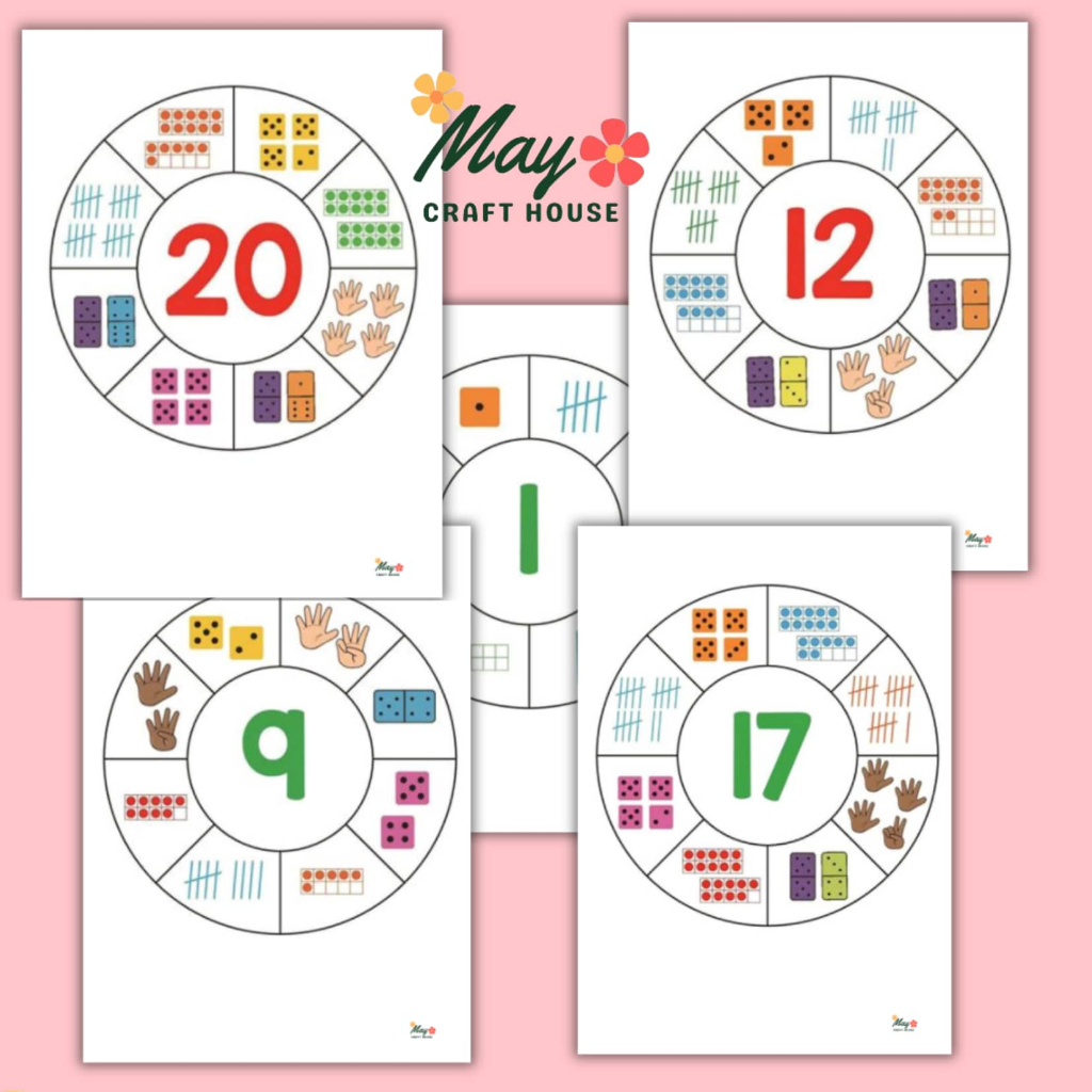 Learning materials for children to learn to count from 1 to 20 | Shopee ...