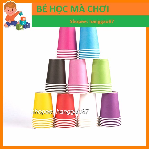Set of 10 Colorful Paper Cups for Children to Play and Sort Colors ...
