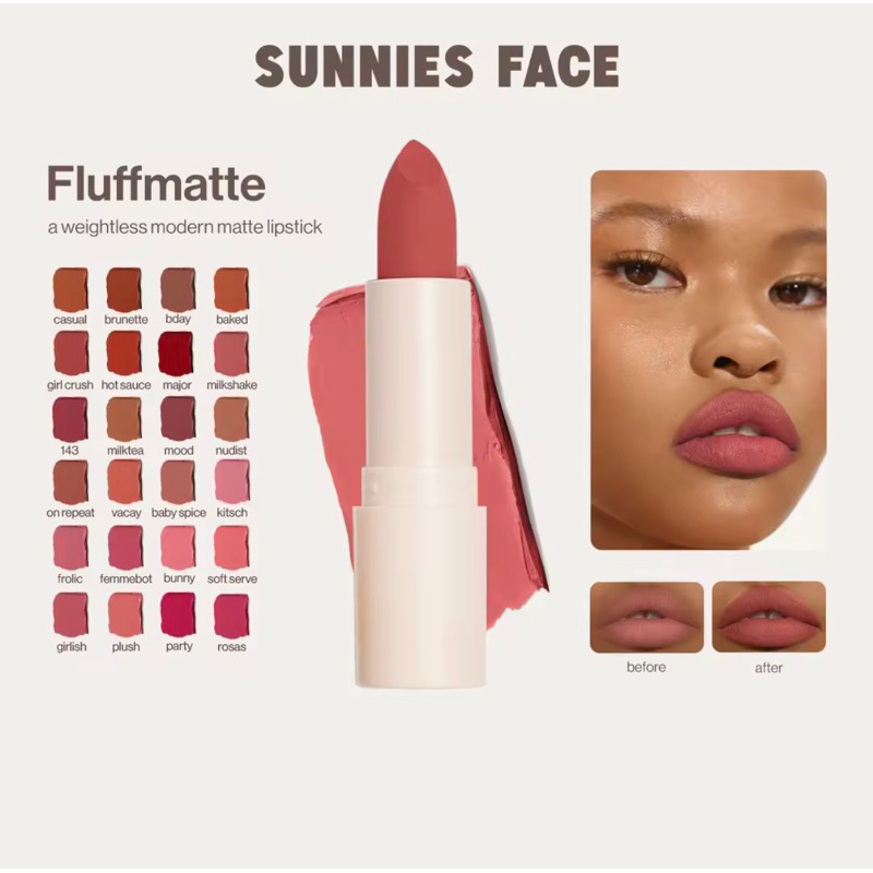 Sunnies Face matte lipstick genuine colors date 2025, 2026 | Shopee ...